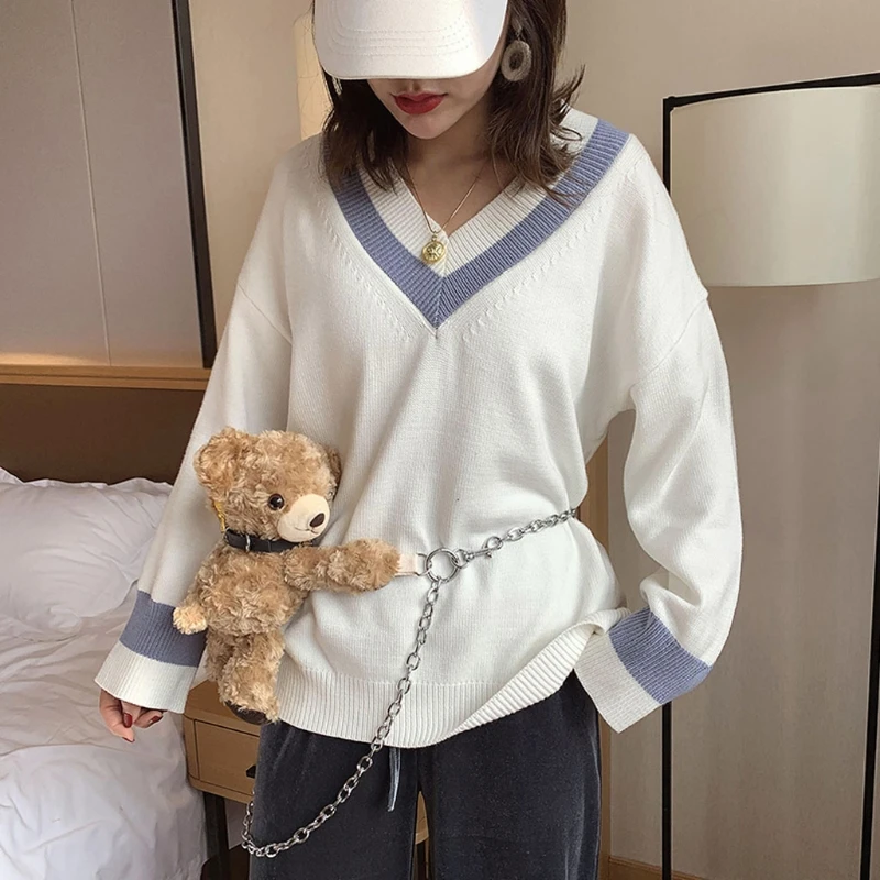 

Cute Plush Bear Crossbody Shoulder Bag Women Messenger Casual Daily Wear Purse LX9F