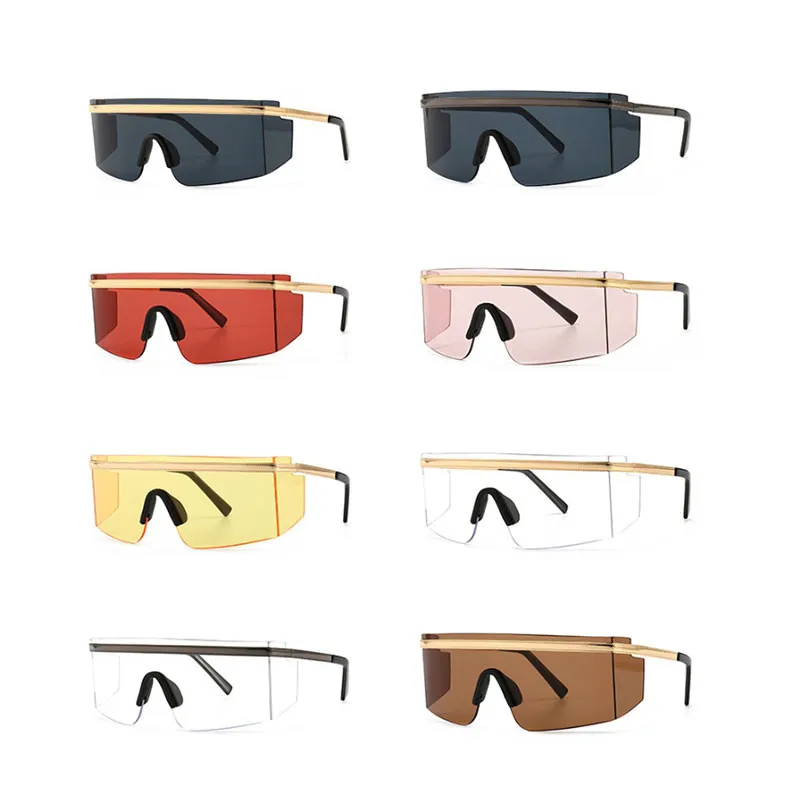 

Oversized Goggle Sunglasses One Lens Luxury Men Sun Glasses Shades for Women Fashion UV400 Vintage Glasses Luxury Retro Eyewear