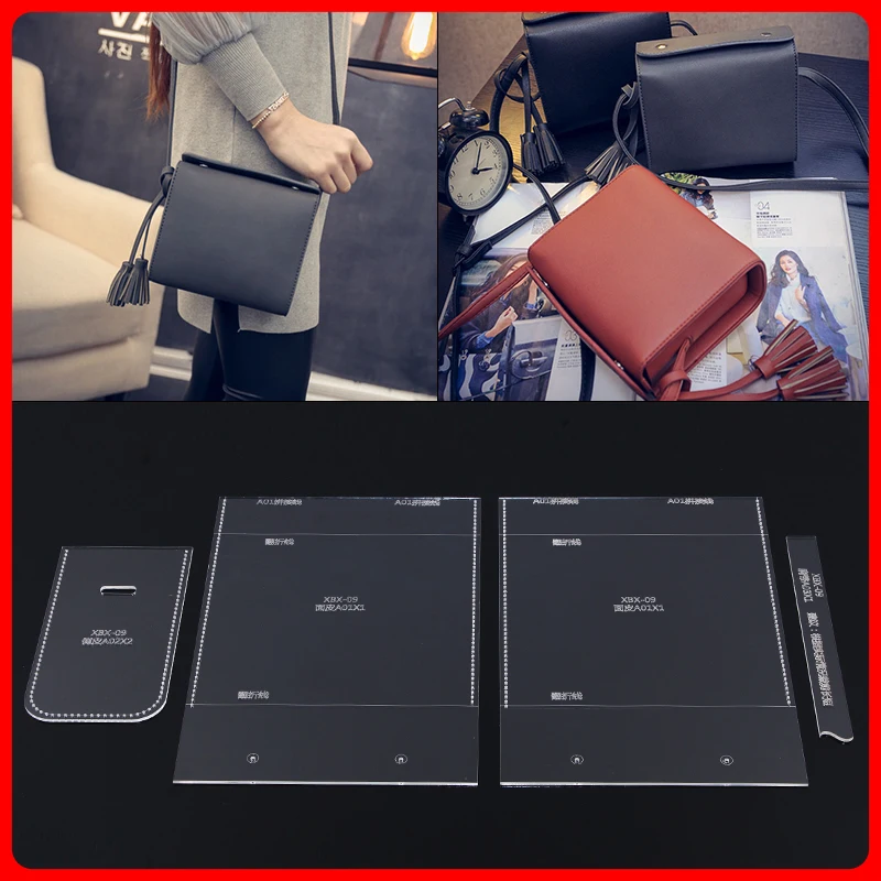 1 компл. Рисунок Креста тела одно плечо Маленькая квадратная сумка DIY ручная Кожа