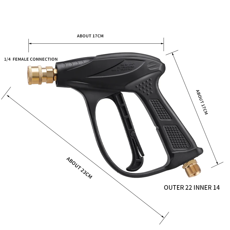 Дешево Водяной пистолет высокого давления M22 для Karcher, пистолет для мойки высокого давления с быстрым разъемом 1/4, многоугловая насадка бар