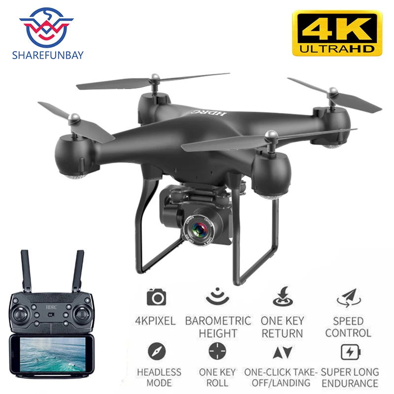 Дрон HD 4k WiFi 1080p fpv полёт 20 минут контроль расстояние 150 м Квадрокоптер с камерой