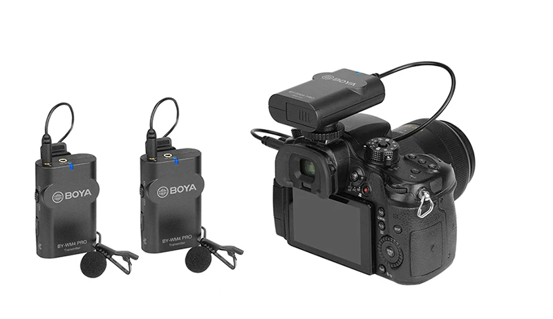 BOYA BY-WM4 Pro Wireless Studio Condenser Microphone System Lavalier Lapel Interview Video Mic for Smartphone DSLR Camera | Электроника