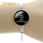 Женский декоративный браслет TAFREE, с рисунком, надписью keep calm and love, модель ST59