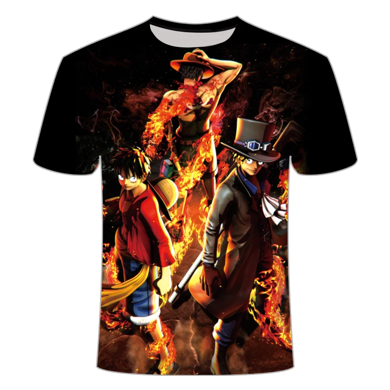 

Summer Japanese Anime Luffy Men's One-piece T-shirt Hip Hop Fashion T-shirt 3D Printing Streetwear Summer T-shirt Top Breathable