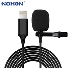 Петличный микрофонный кабель Nohon для iPhone 13 12 11 Pro XR X XS Max 10 7 8 Plus