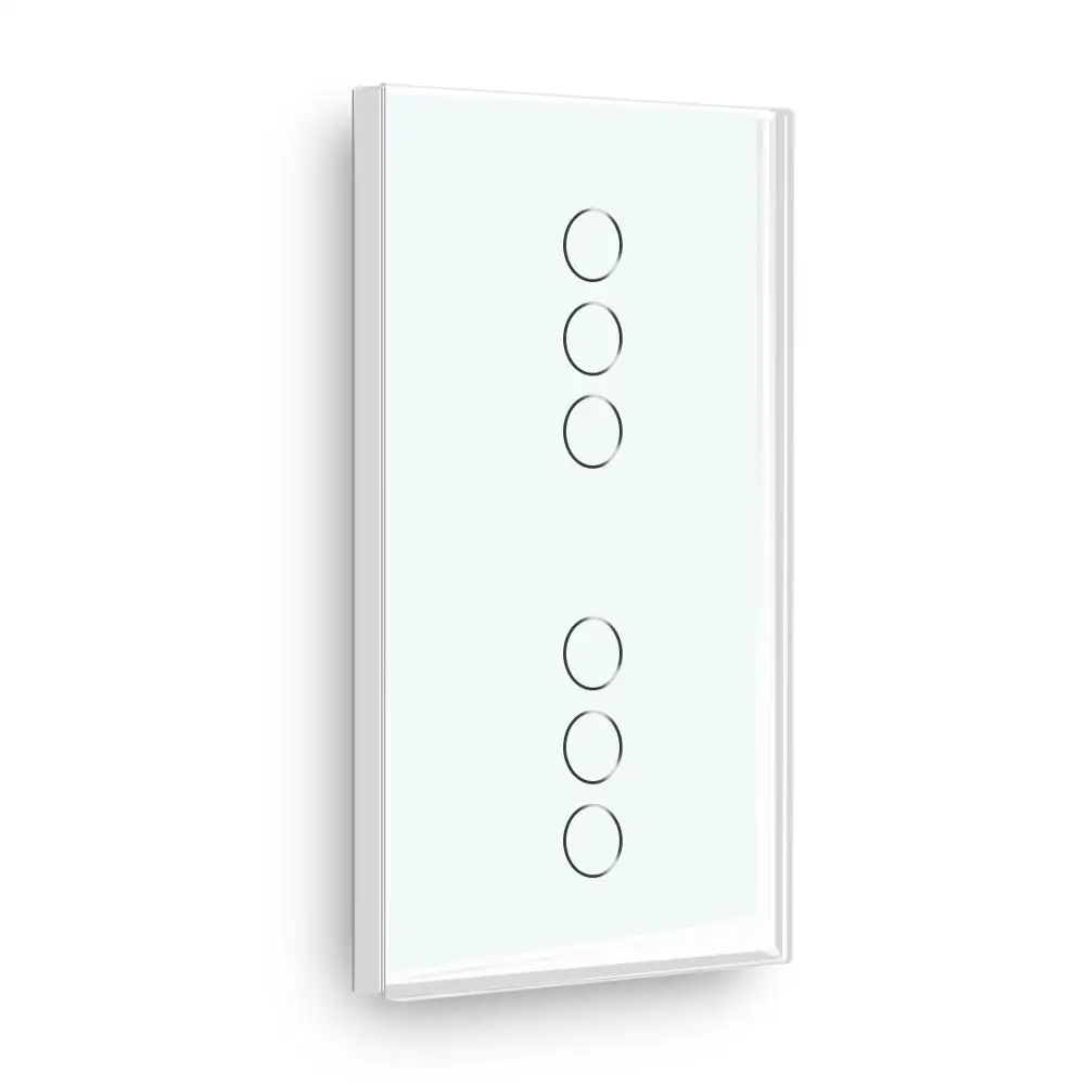 Bseed 6 местный 1 позиционный 2 Way роскошный настенный сенсорный выключатель Сенсор