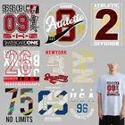 Наклейки с цифрами и надписями на куртки, сумки, носки, подушки, одежда, нашивки для одежды, наклейки с помощью утюга, Аппликации сделай сам