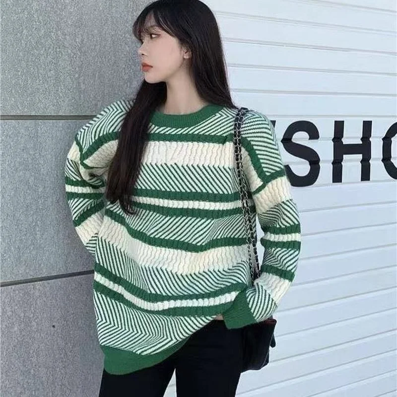 

Fleece Padded Jacket Autumn and Winter New Loose Lazy Round Neck Pullover Korean Cute Sweet Simple Printed Sweater