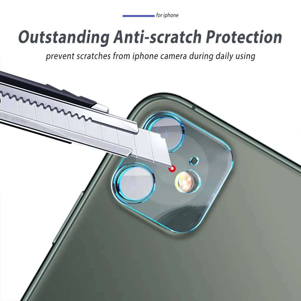 Закаленное стекло без отверстий для защиты экрана пленка камеры iphone 11 6 1 дюймов 4