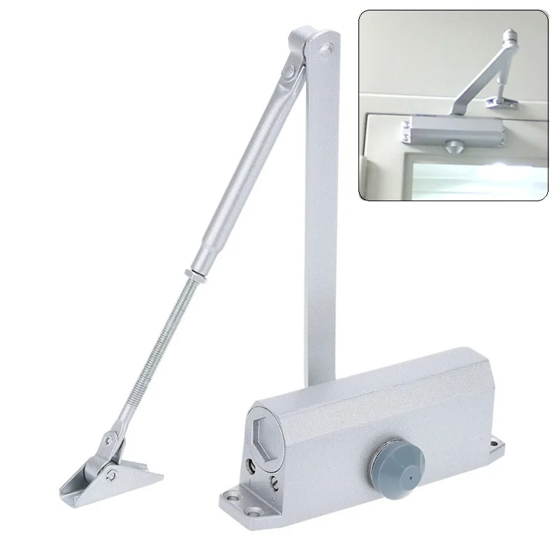 Automatic Door Closers Security System Adjustable Closing/Latching Speed Aluminium For Left And Right Hand Doors 25-45 Kg 900Mm |