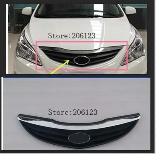 Черная передняя решетка Вокруг отделки гонок грили отделка для Hyundai Solaris 2009 2013 с