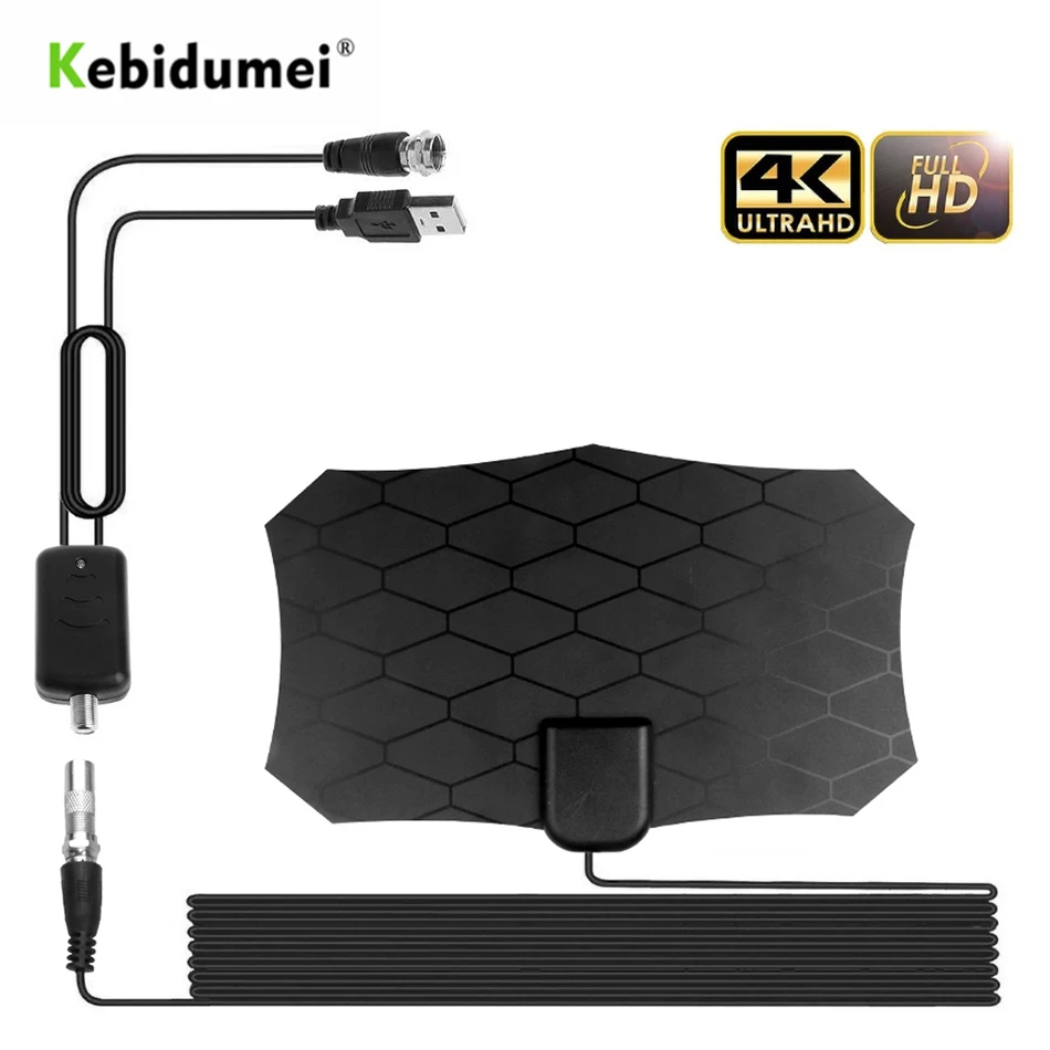 ТВ приставка Kebidumei 4K 25DB с высоким коэффициентом усиления домашняя антенна HD