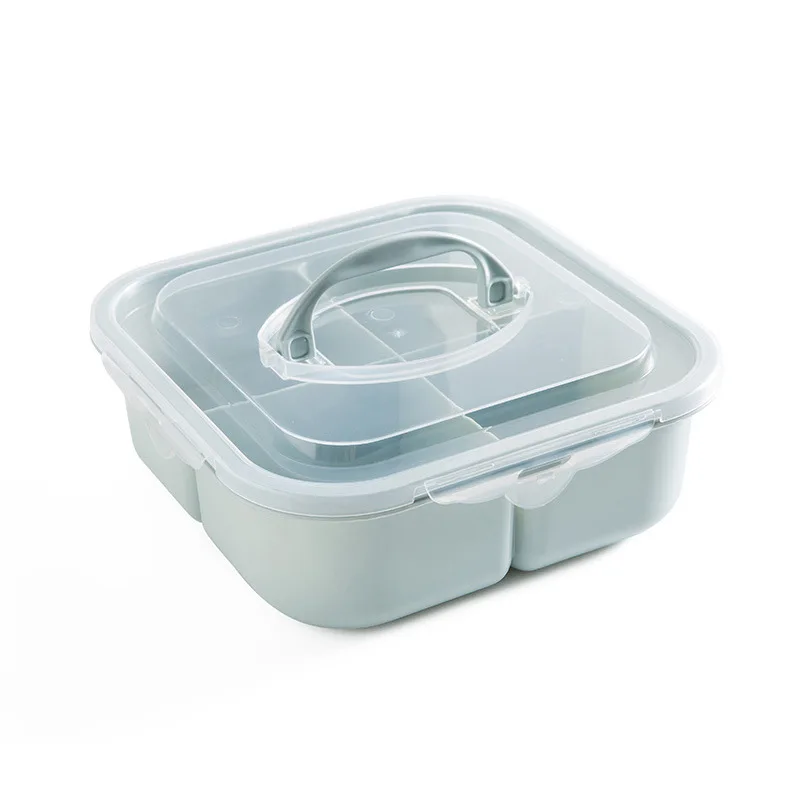 

Hand-held multi-functional PP plastic tray candy box compartment box Simple box with lid sealed plastic