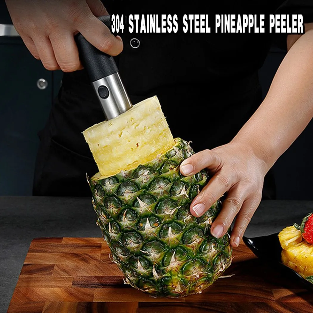 

ABS Stainless Steel Pineapple Peeler Cutter Fruit Knife Slicer A Spiral Pineapple Cutting Machine Easy Kitchen Cooking Tools
