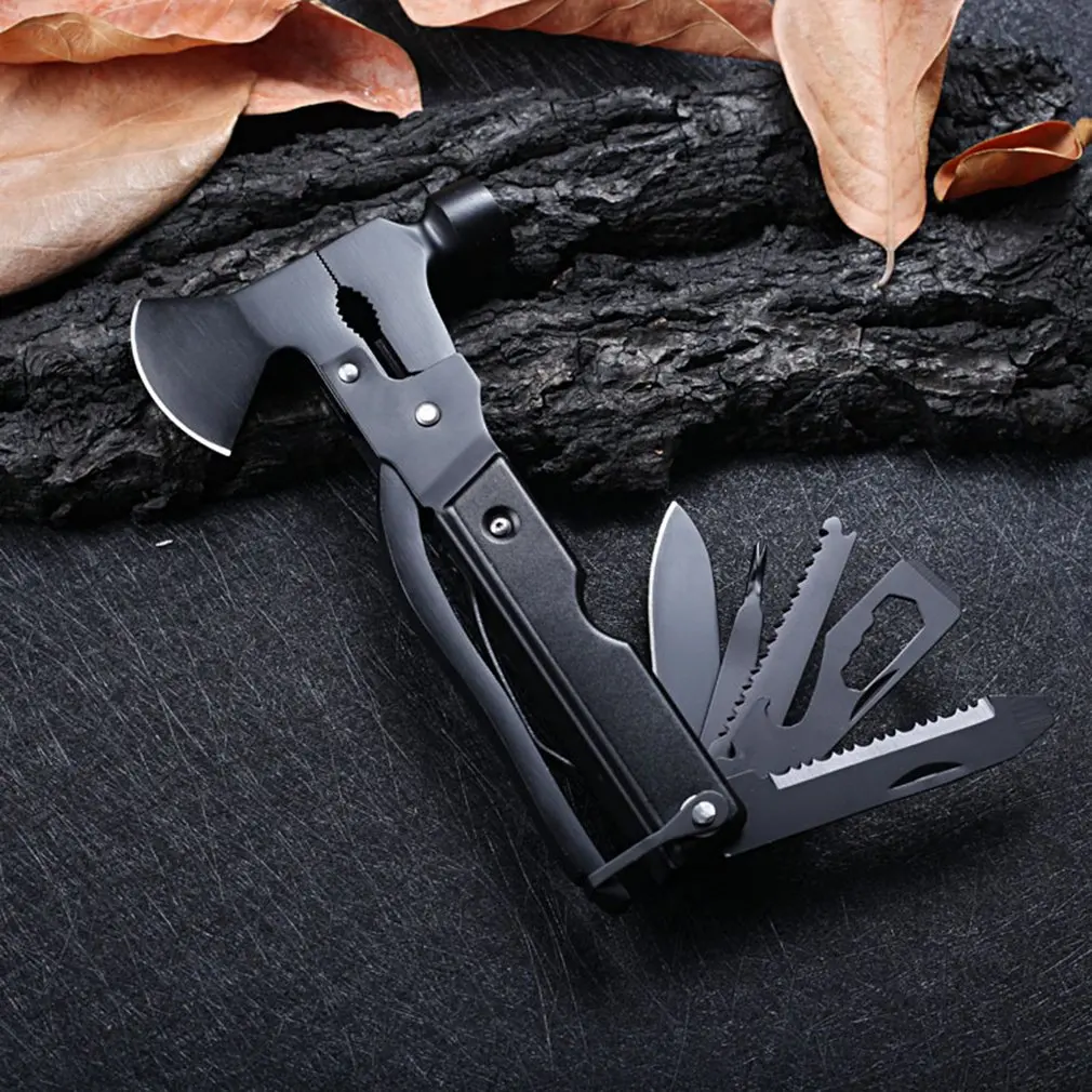 

Multifunctional 15 In 1 Axe Hammer Car Lifesaving Hammer Broken Window Hammer Camping Equipment Outdoor Activities