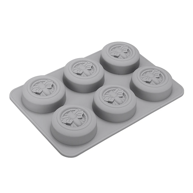 Круглая силиконовая форма пчелы для торта 6 ячеек выпечки шоколада поднос воска