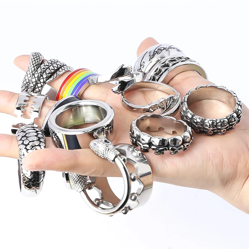 15 шт. высокое качество кольцо для пениса Нержавеющая сталь насадка на пенис