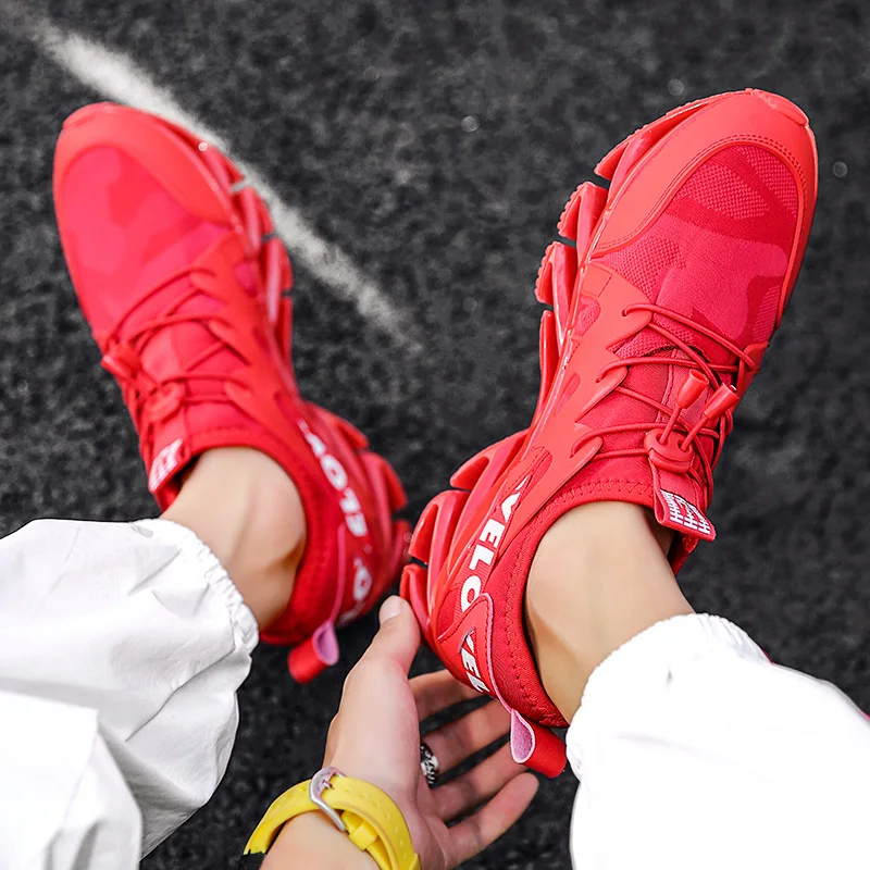 

ALSYIQI Plus Size Men's Shoes Fabric Low Top Lace Up Running Sneaker