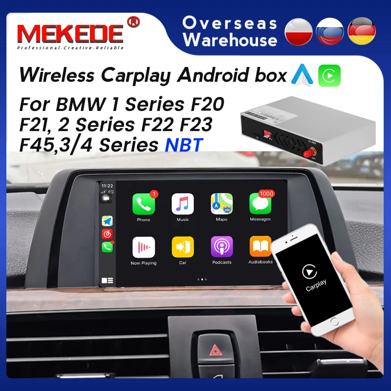 Новинка! Беспроводной автомобильный декодер Apple CarPlay Android для BMW 1 серии F20 F21 2 F22 F23