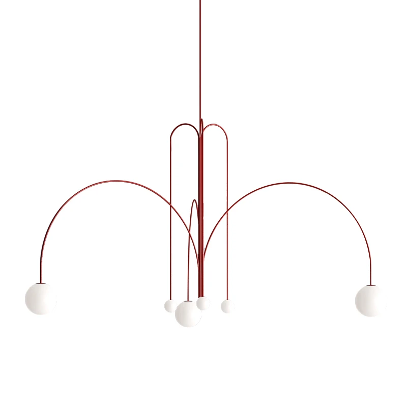 Nordic Minimalist Designer Line Chandelier Living Room Coffee Shop Hanglamp Loft Decor Luminaire Suspendu Hanging Light Fixture | Освещение