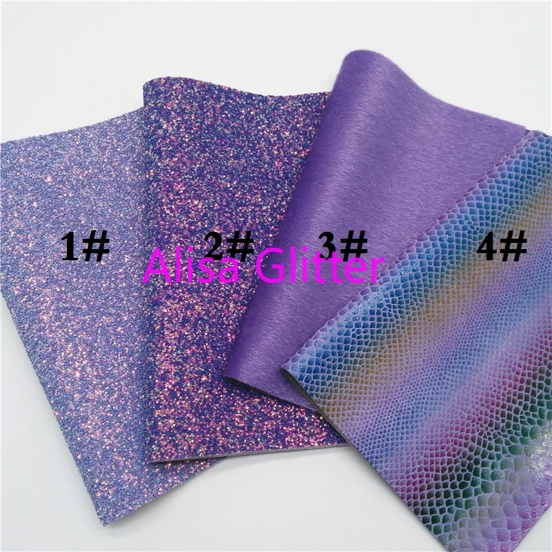 1 шт. блестящая фиолетовая ткань из искусственной кожи 21 х29 см | Дом и сад