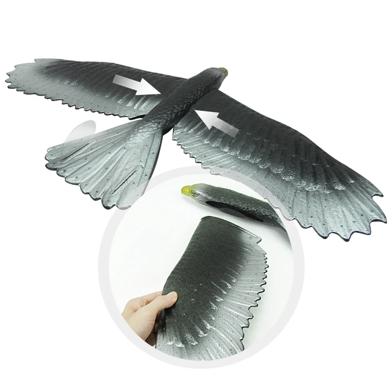 

2PCS 57Cm EPP Foam Hand Thrower Throws Eagle Eagle Glider DIY Model Toy (Gold + Silver)