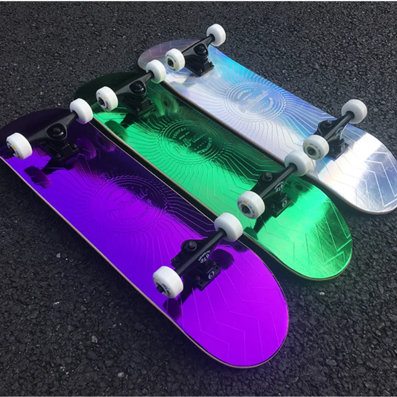 Youth Beginner Skateboard Boys Professional Maple Double Rocker Skateboard Girls Short Board Skateboard Entertainment EB50HB