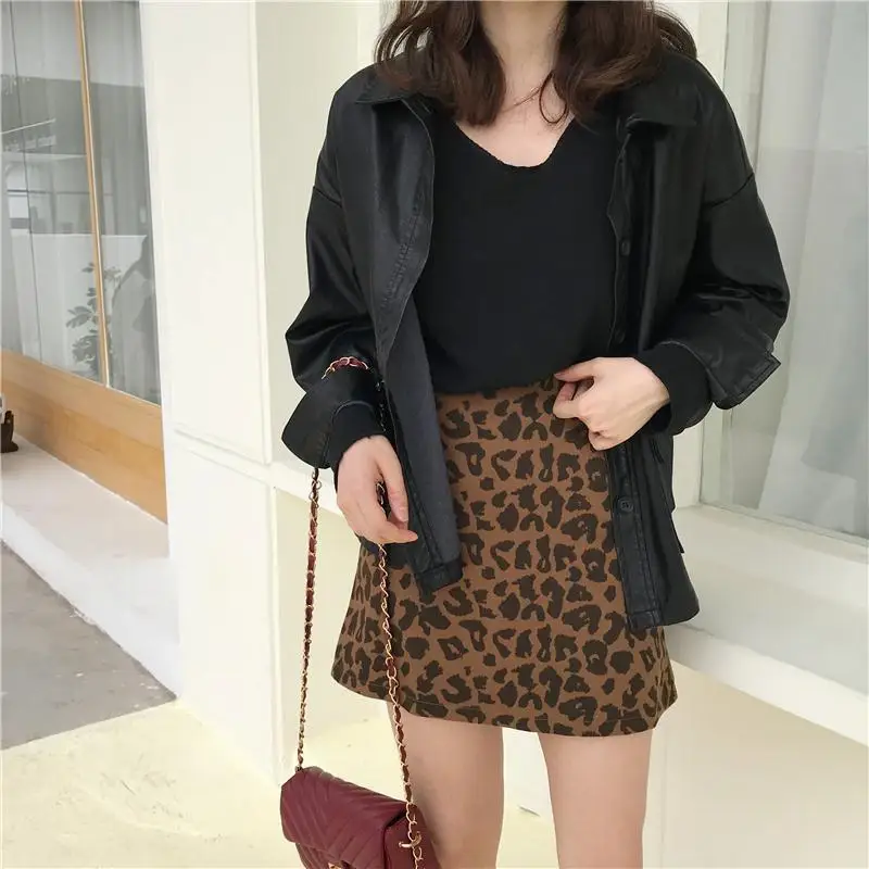 Разноцветная Повседневная элегантная юбка на молнии выше колена короткая