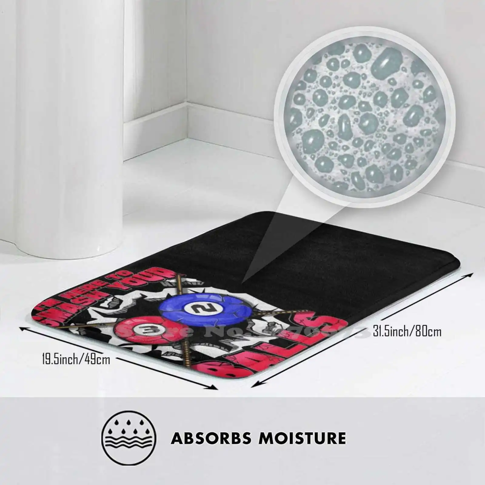 Я здесь чтобы разбить ваши шары забавный бильярдный бассейн удобный дверной