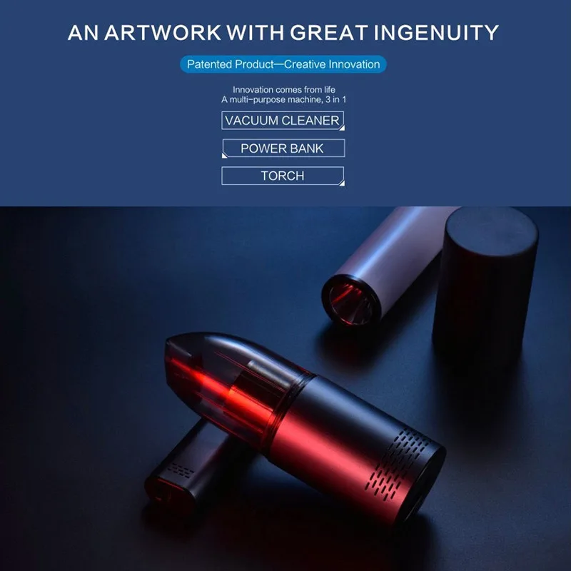 

YenvK 2500Mah Car Vacuum Cleaner Wireless Vacuum Cleaner Home PC Cleaning Portable Handheld Vacuum Cleaner