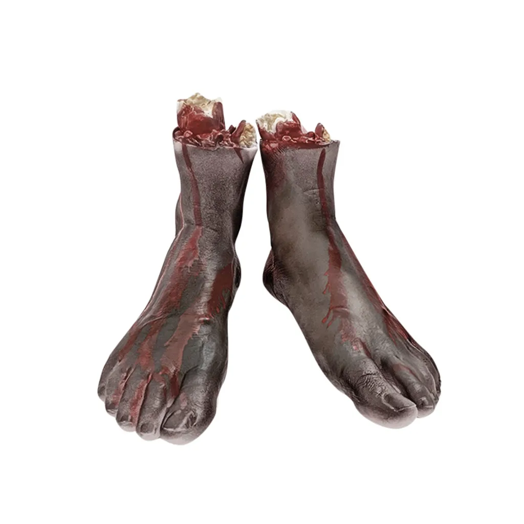 Horror Trick Toy Scary Prop Halloween Props Severed Hand Feet Broken Latex Stump Bloody Limbs And Hands 2020 | Дом и сад
