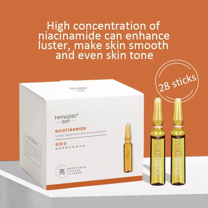 

28pcs/box Fullerene Hyaluronic Acid Ampoule Face Serum Shrink Pores Anti-Ance Nicotinamide Whitening Moisturizing Anti Wrinkle
