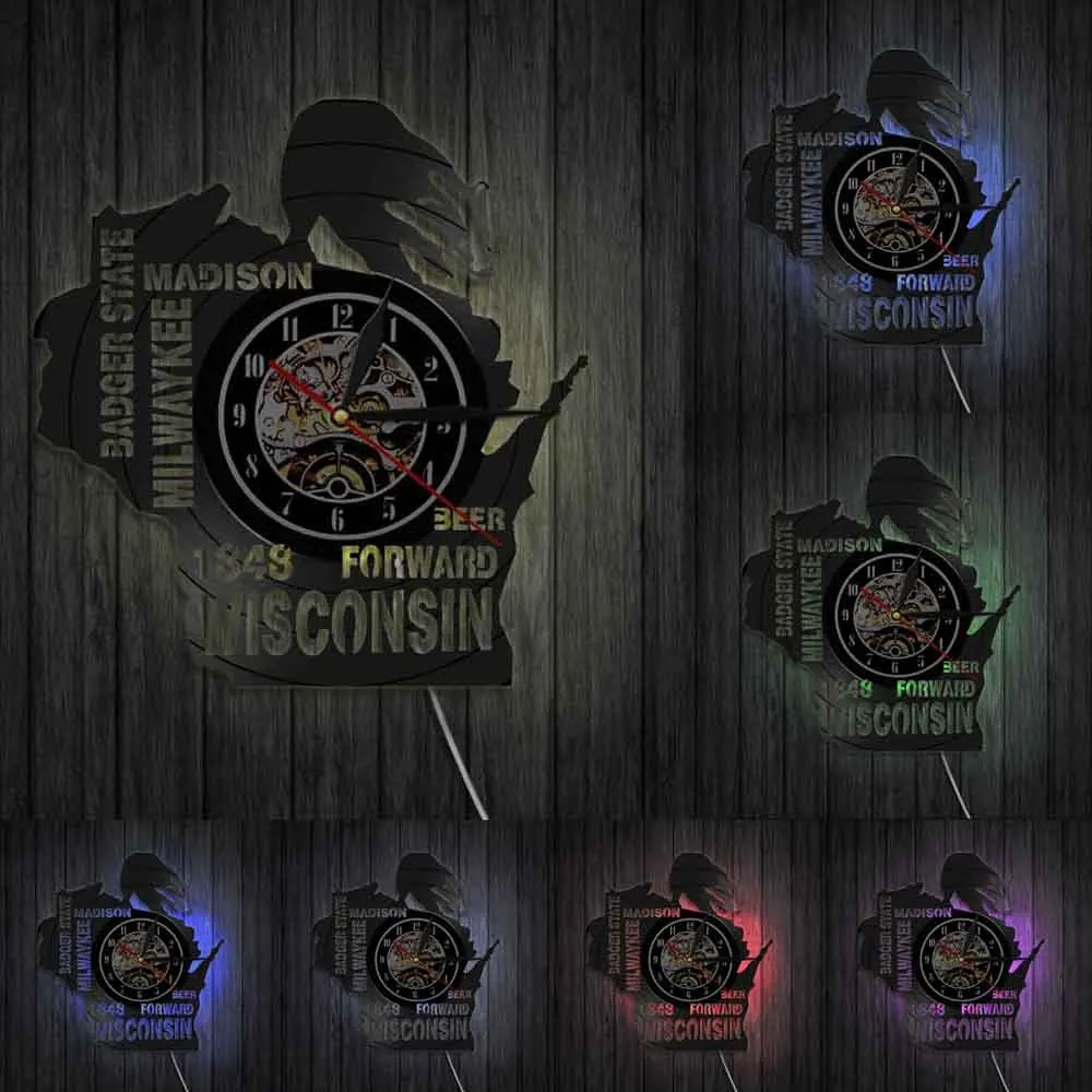 Настенные часы с виниловой пластиной в стиле I love|Настенные часы| |