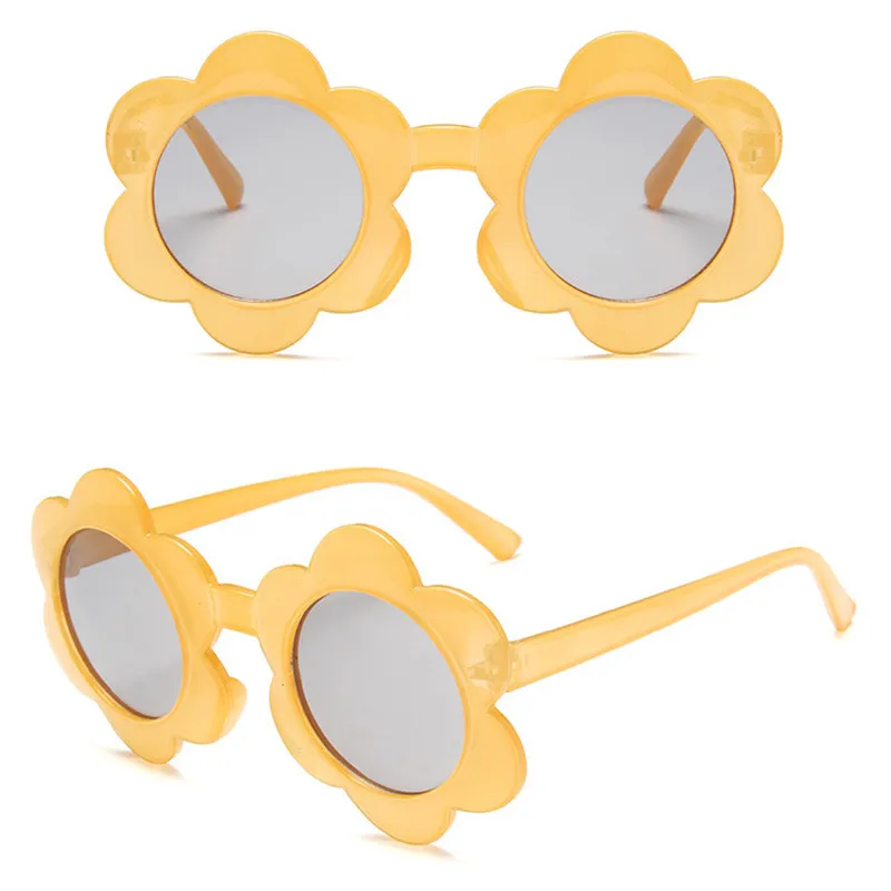 Милые Солнцезащитные очки в цветочек детские солнцезащитные для мальчиков и