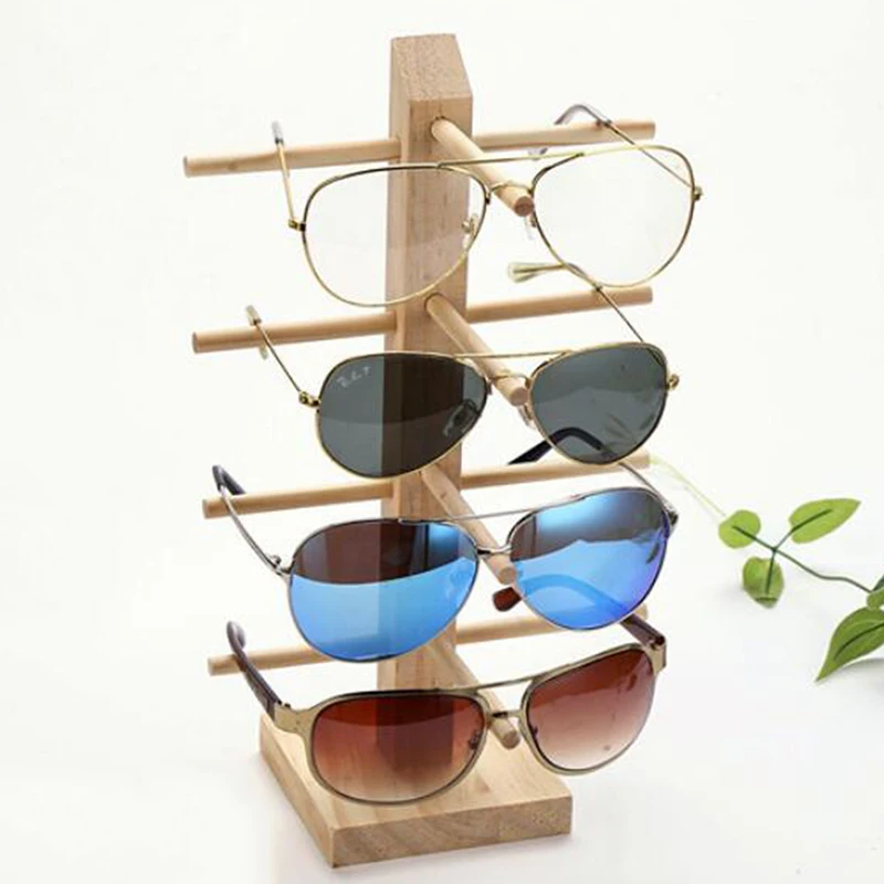 

Hot Multi Layers Wood Sunglass Display Racks Shelf Eyeglasses Show Stand Jewelry Holder For Multi Pairs Glasses Showcase Women
