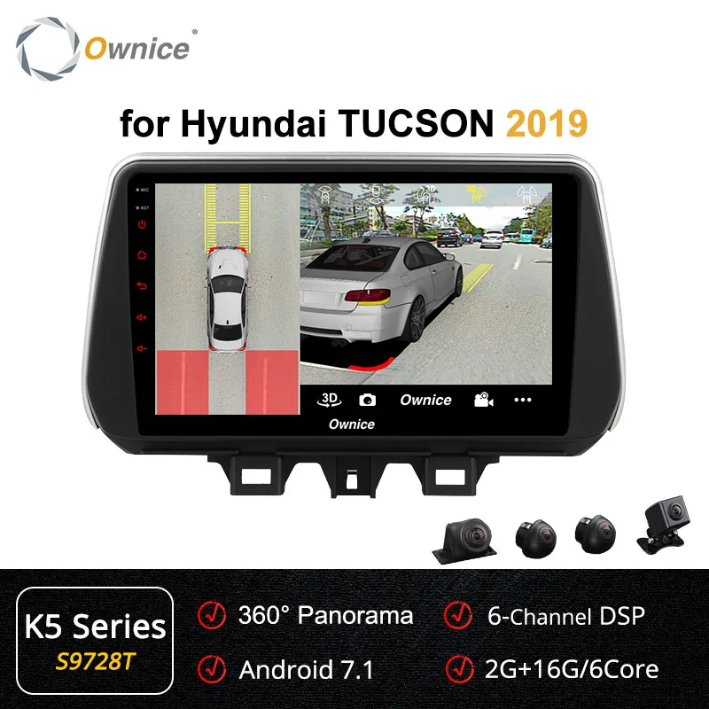 S9728 K5 Ownice k3 k5 k6 Автомобильный плеер для hyundai New Tucson IX35 Автомагнитола 4G LTE 360 Panorama DSP SPDIF gps Navi Android 9,0 - Цвет: S9728 K5