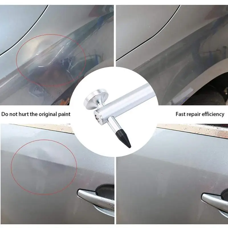 

Auto Body Dent Repair Tools, Aluminum + Rubber Paintless Dent Repair Hammer, Dent Removal Tap Down Tools, DIY Knockdown Hammer f