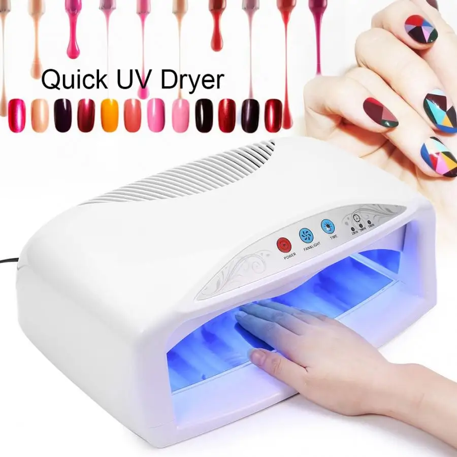 Лампа для ногтей 54 Вт УФ лампа сушки быстрая сушка Гель лак с вентилятором и