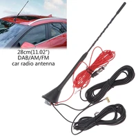 universal 24cm top dak mount digital dab antenna with amplifier for dab amfm auto radio antenna smb connector