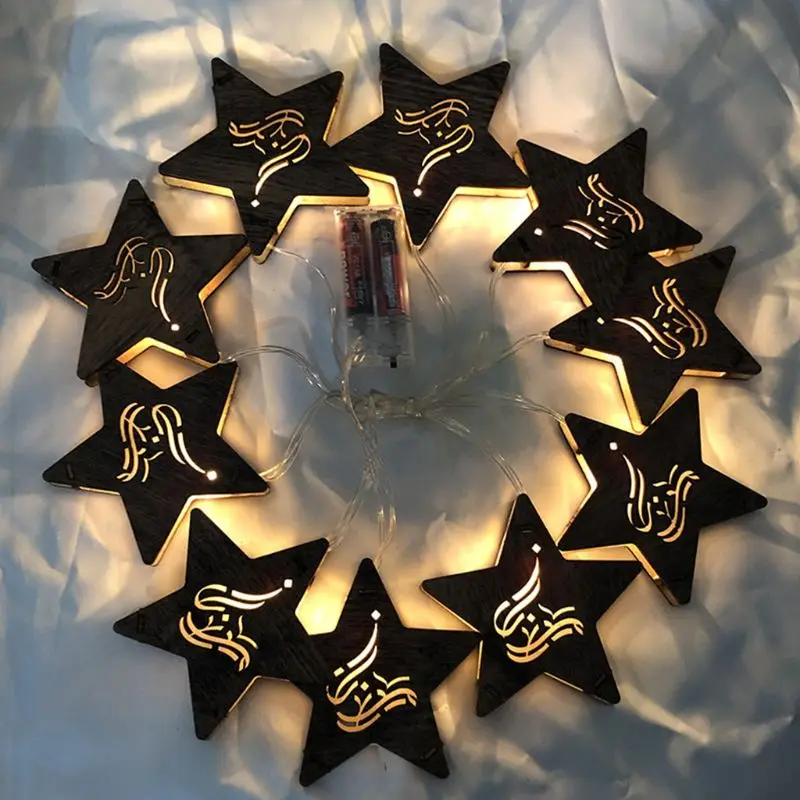 Вечерние DIY звезды керосиновая лампа в форме Луны струнная светодиодный