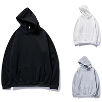 2021 autumn new couple solid color casual hooded sweater coat autumn new large pullover loose men and women