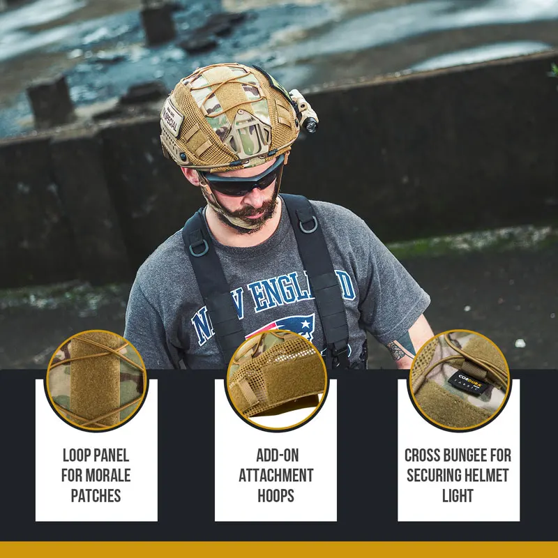 

OneTigris Tactical Multicam Helmet Cover for XL Ops-Core FAST PJ Airsoft Helmets & L Size Ballistic Helmets