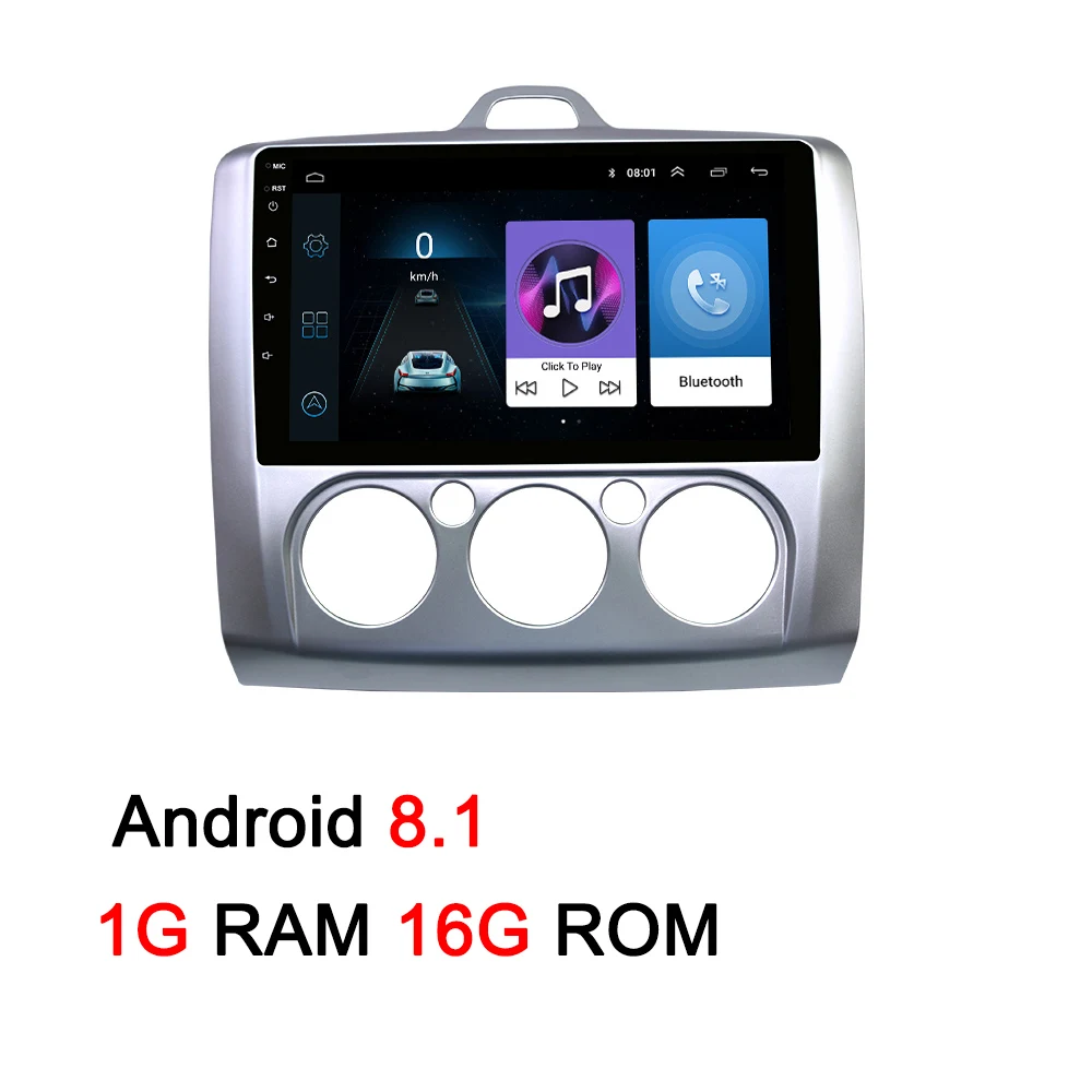 MTK8227 Android 8.1 Navivox 2 Din Android 8,1/9,0 Автомобильный мультимедийный gps навигатор для Ford Focus 2 3 2004-2011 Exi MT с WiFi Автомобильный DVD Радио стерео - Цвет: MTK8227 Android 8.1