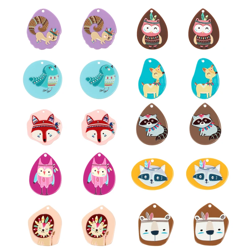 

Hesiod Cute Fox Animal Drop Earrings for Women Jewelry Accessories Hand Made Earrings Connectors DIY Jewelry Findings Components