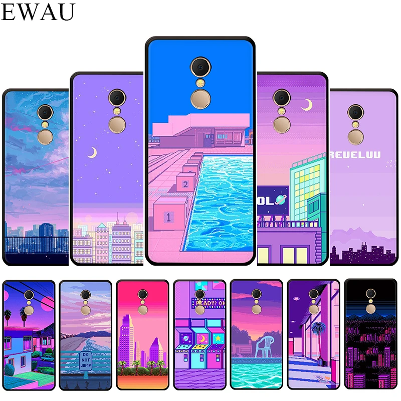 EWAU ART PIXEL эстетический силиконовый чехол для телефона Xiaomi Redmi Note 4 4X 5 6 7 8 Pro 5A