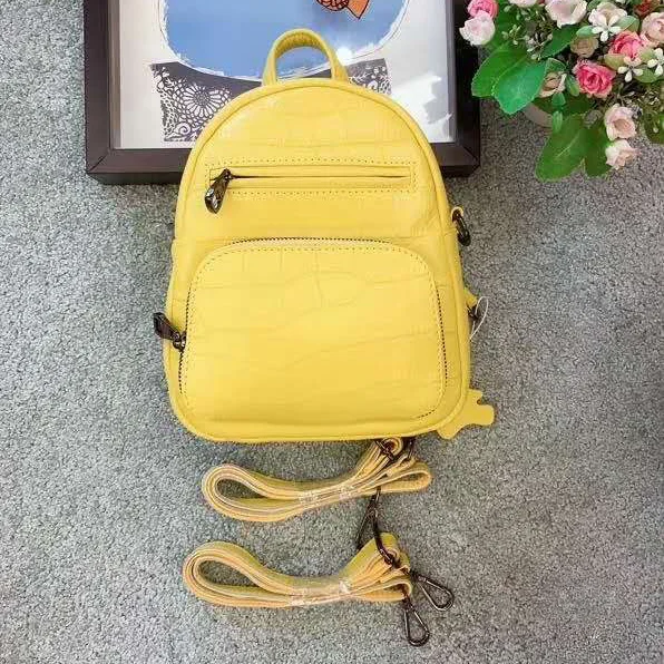 ZENCY Серебряный Модный 100% из натуральной коровьей кожи белый женский рюкзак для