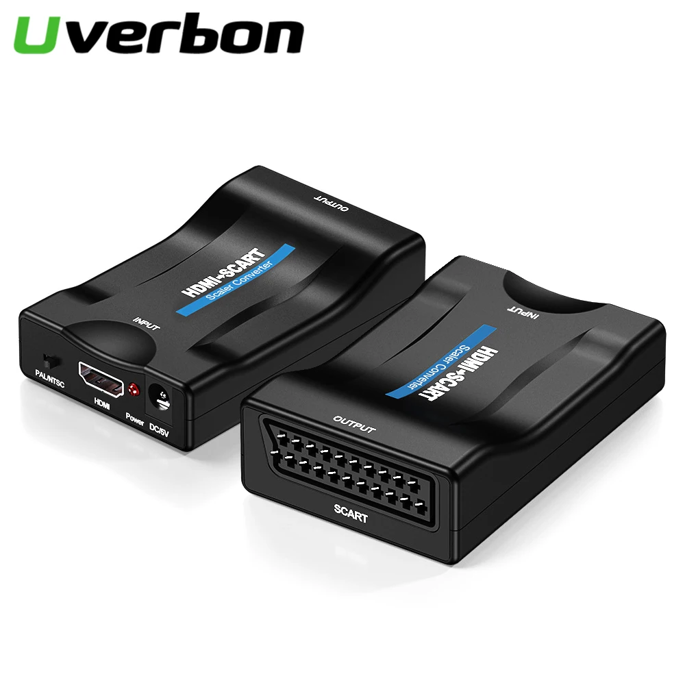 1080P HDMI Совместимость с SCART Video Audio высококлассный конвертер К совместимый адаптер