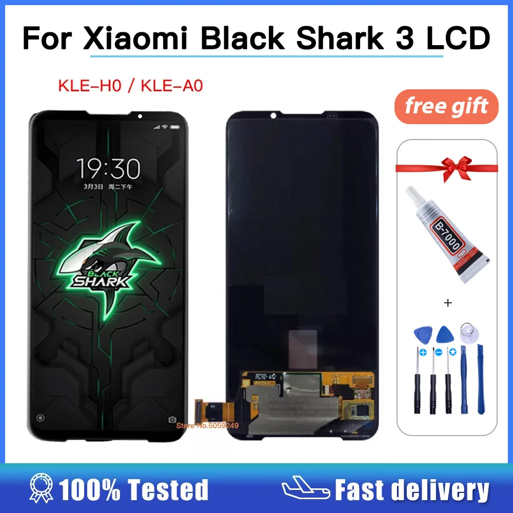 

ЖК-дисплей AMOLED 6,67 дюйма для Xiaomi Black Shark 3, сменный сенсорный экран в сборе, аксессуары для смартфонов Shark3