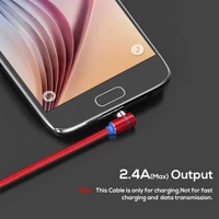 2 4a magnetic type c micro car fast charging cable right angle 90 degree round 1m mobile phone dust plug data line for iphone