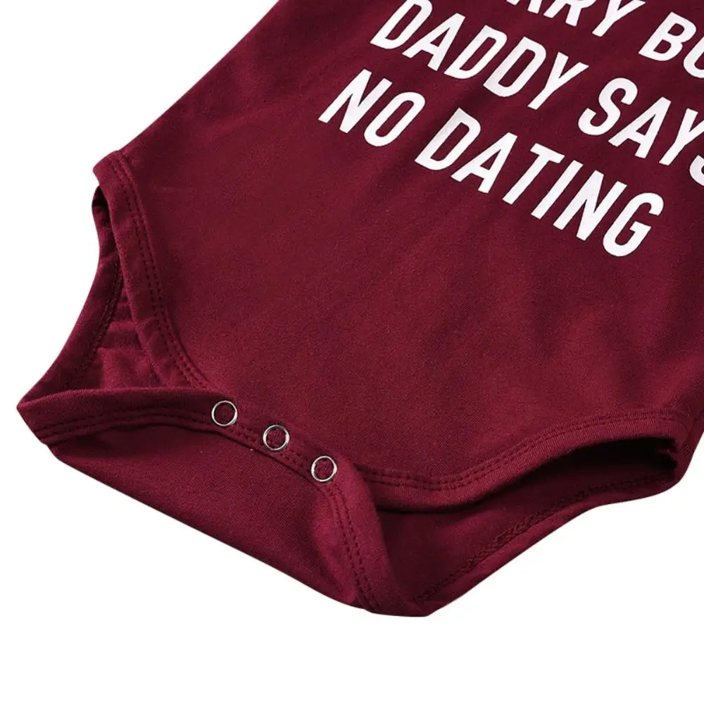 Комбинезон для маленьких девочек с расклешенными рукавами и буквенным принтом +